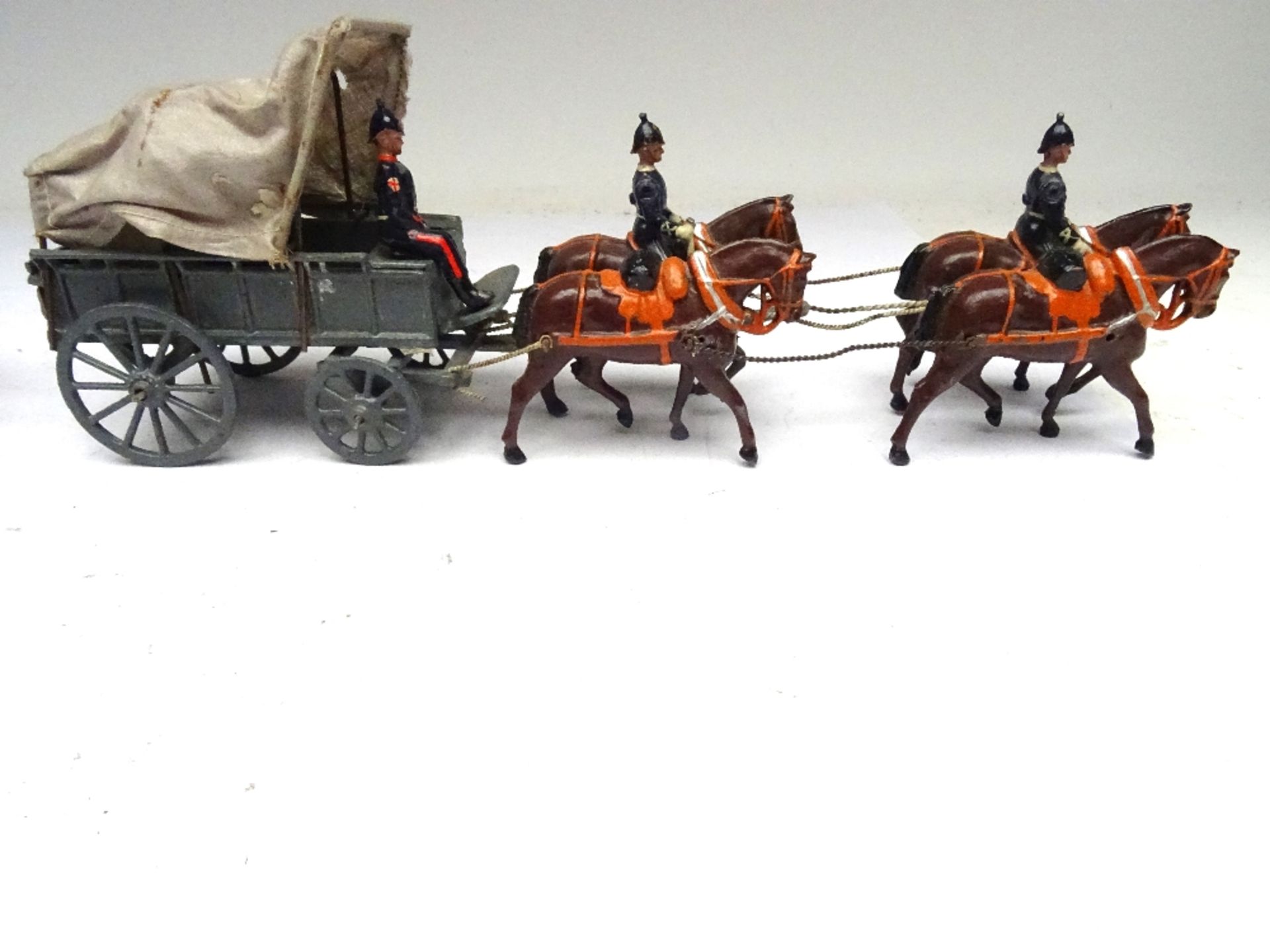 Britains set 145, Royal Army Medical Service four-horse Ambulance Wagon - Image 5 of 6