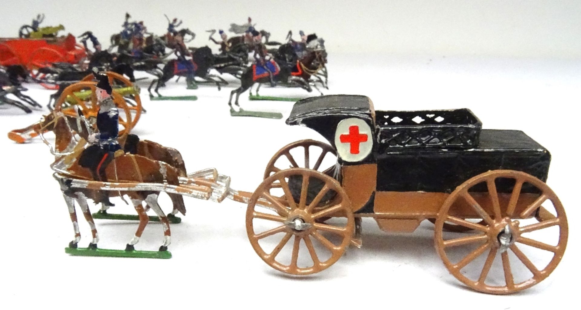 28mm scale German flat figures: British mounted Life Guards - Image 13 of 15