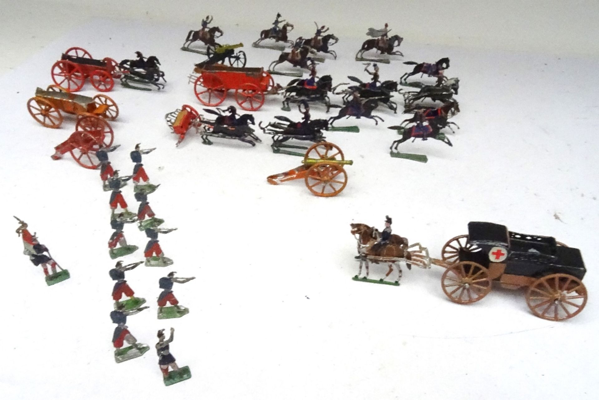 28mm scale German flat figures: British mounted Life Guards - Image 12 of 15