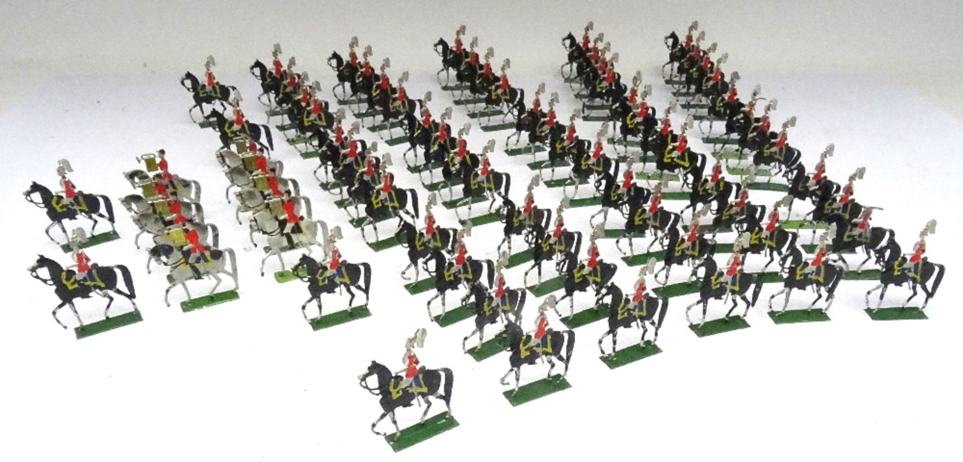 28mm scale German flat figures: British mounted Life Guards