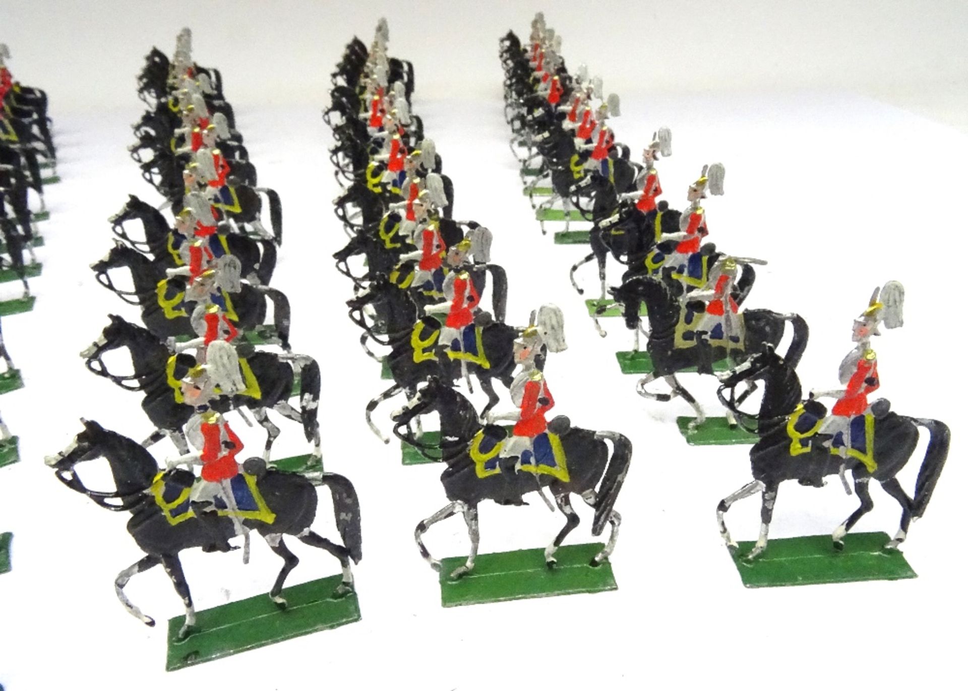 28mm scale German flat figures: British mounted Life Guards - Image 4 of 15