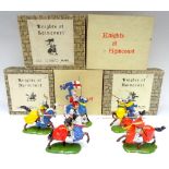 Britains, a complete set of mounted Knights of Agincourt