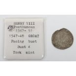 Edward VI (1547-1551) posthumous coinage of Henry VIII, Groat