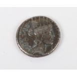 Roman Republic, A. Plautius denarius, Rome mint, 55BC