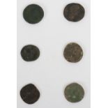 A selection of Roman bronze and copper coinage