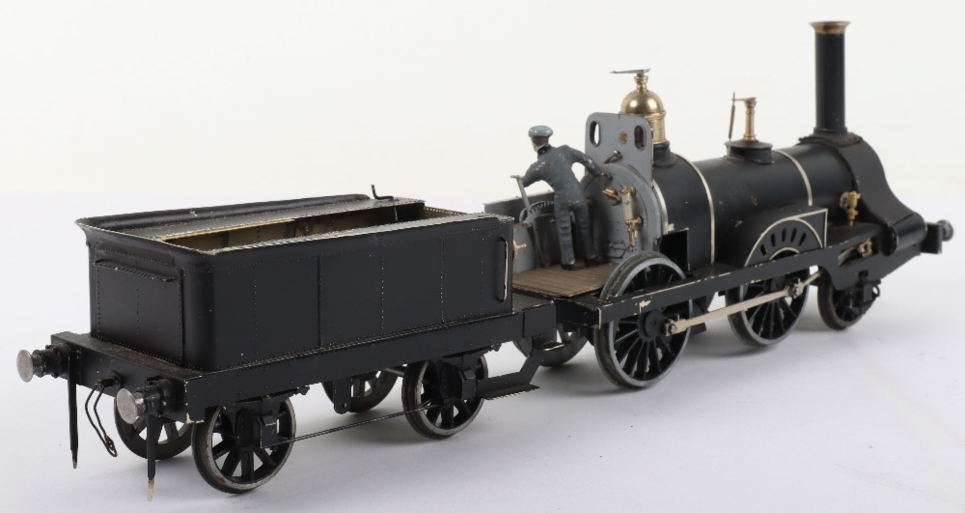 Near complete kit/scratch built gauge 1 2-4-0 Crew locomotive 516 and tender - Bild 6 aus 7