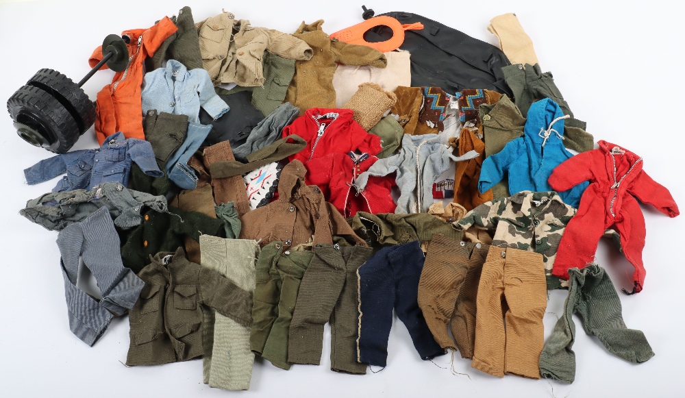 A Large Quantity of Vintage Action Man Uniforms, Headdress & Accessories