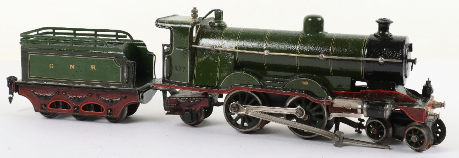 A Marklin 0 gauge clockwork 4-4-2 GNR locomotive and tender - Bild 2 aus 3