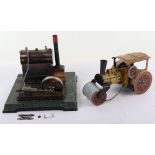 Tinplate clockwork Road Roller, German 1920s