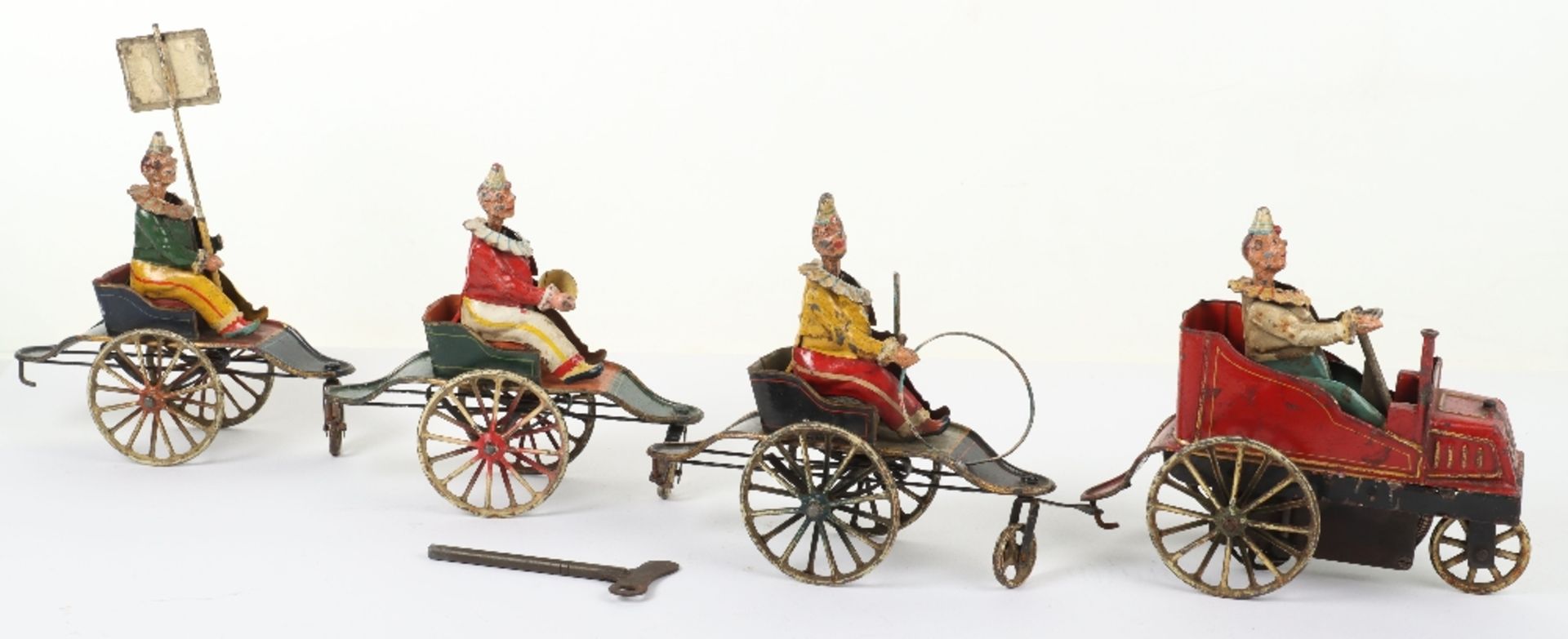 Extremely rare Marklin ‘Fidelitas’ tinplate clockwork Clown Car Train, German circa 1909 - Bild 7 aus 40