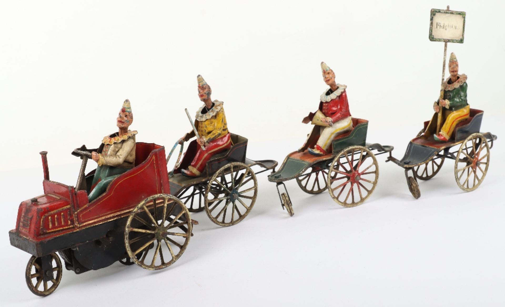 Extremely rare Marklin ‘Fidelitas’ tinplate clockwork Clown Car Train, German circa 1909 - Bild 2 aus 40