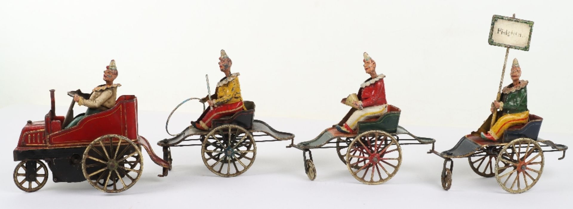 Extremely rare Marklin ‘Fidelitas’ tinplate clockwork Clown Car Train, German circa 1909 - Bild 6 aus 40