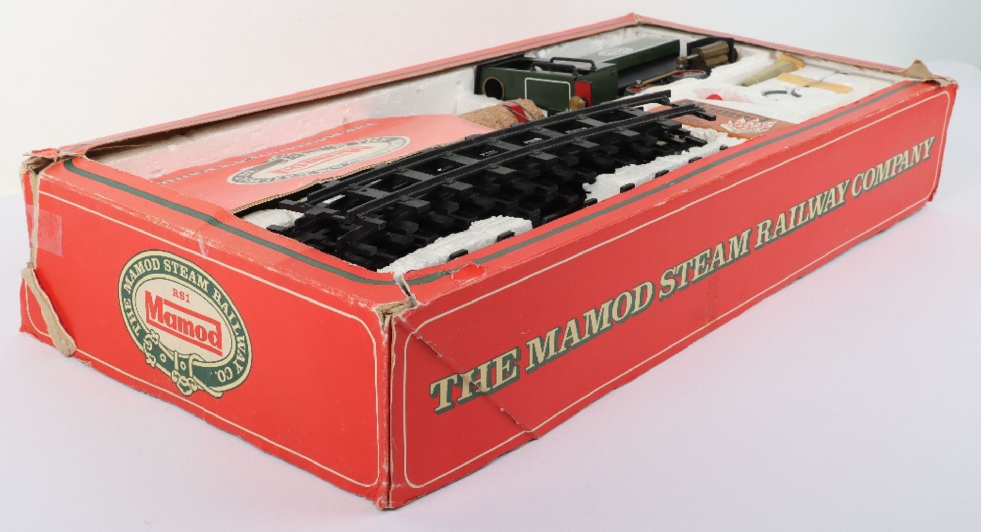 A boxed RS1 The Mamod Live Steam Railway Company Goods Train Set - Bild 5 aus 6