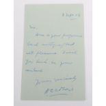 Signed Letter by Rear Admiral Anthony Miers VC
