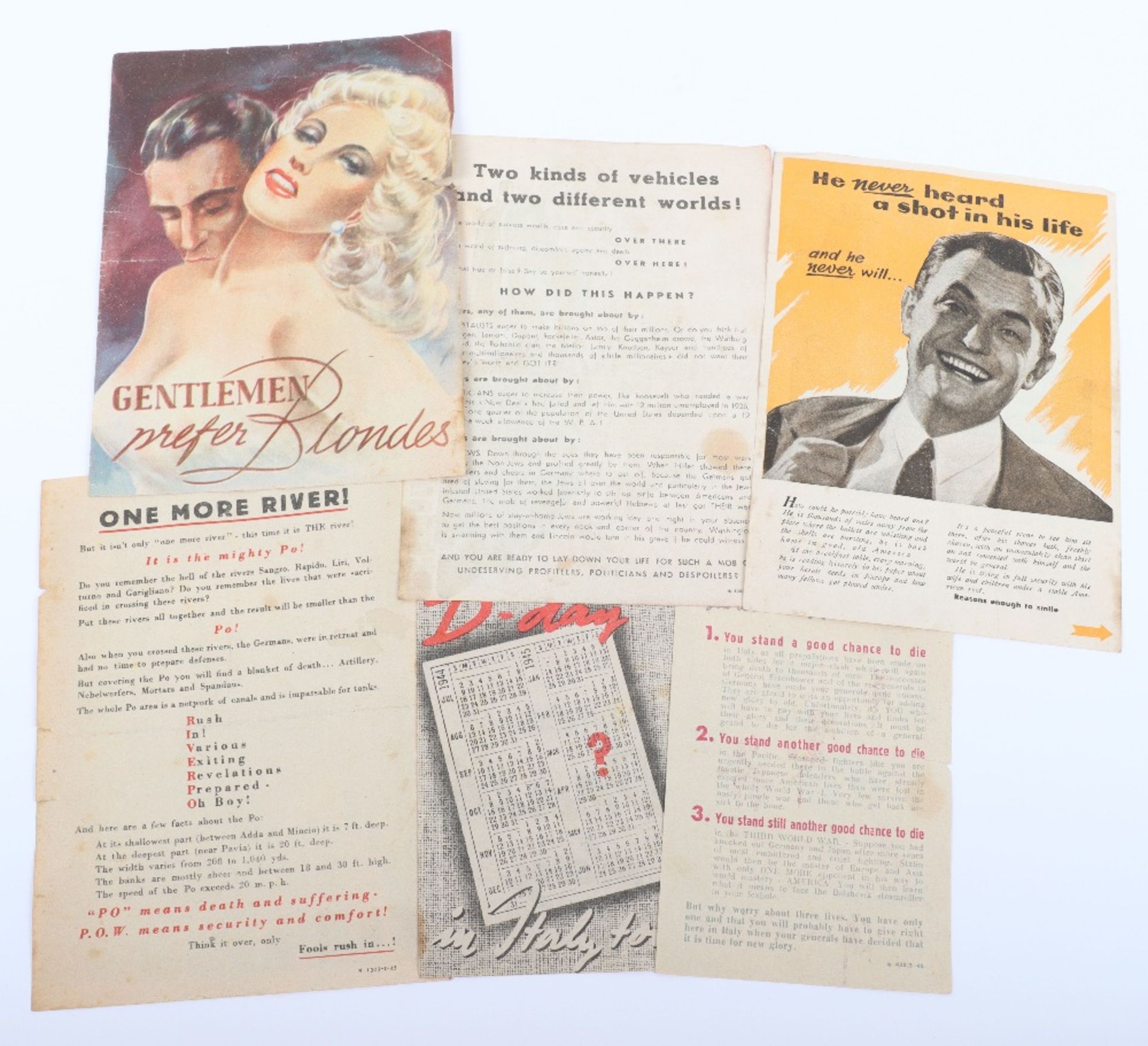 Interesting Selection of WW2 Propaganda Leaflets from the Italian Campaign - Bild 4 aus 5