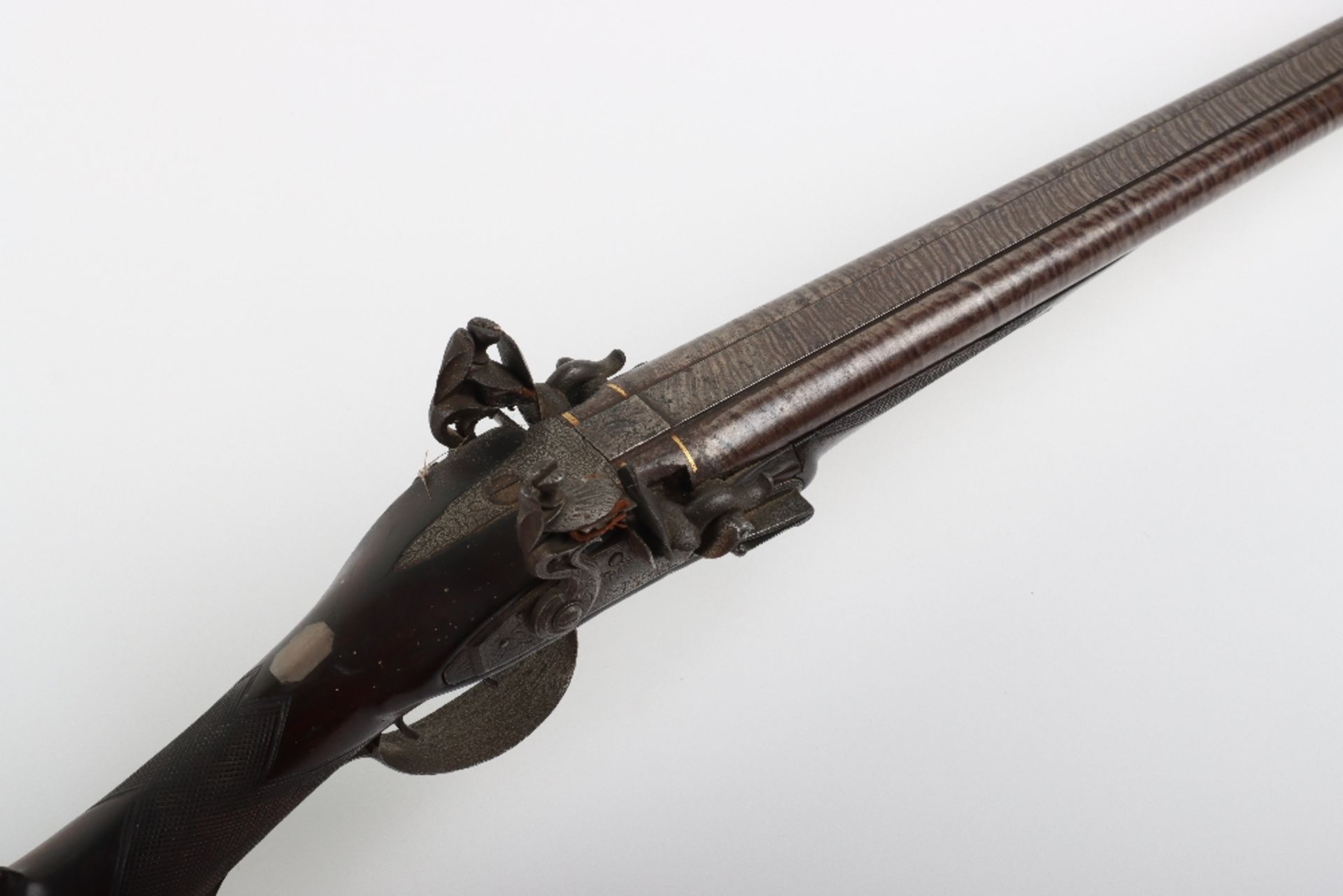 20 Bore Double Barrel Flintlock Sporting Gun c.1820 - Image 7 of 13