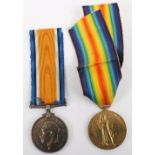 Great War Medal Pair to a Private in the Lancashire Fusiliers who was Killed in the Attack on Guille