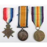 Great War Medal Trio for Service with the Yorkshire Light Infantry to a Sergeant who was Discharged