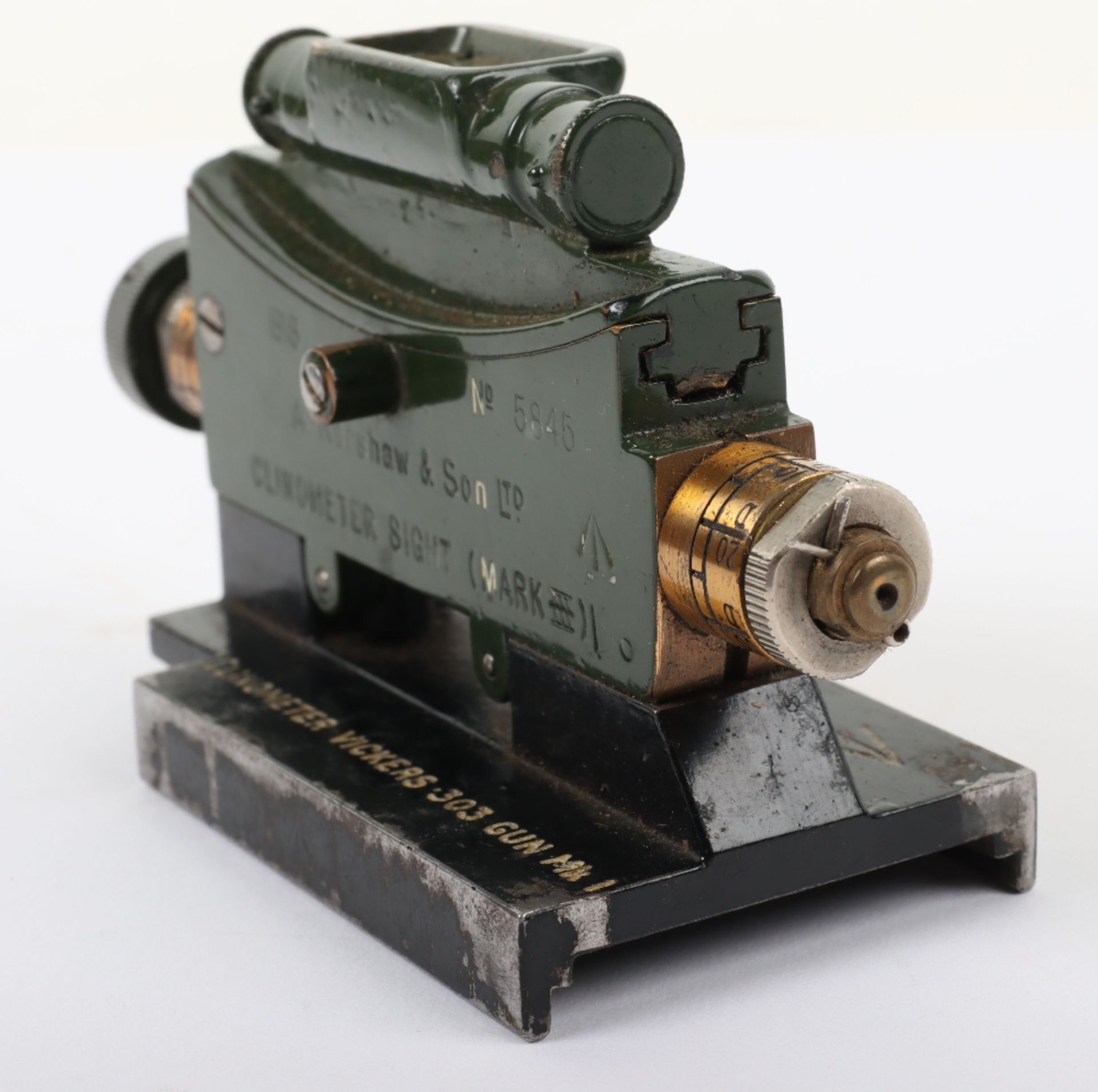 WW1 1918 Dated British Vickers Machine Gun Clinometer - Image 6 of 10