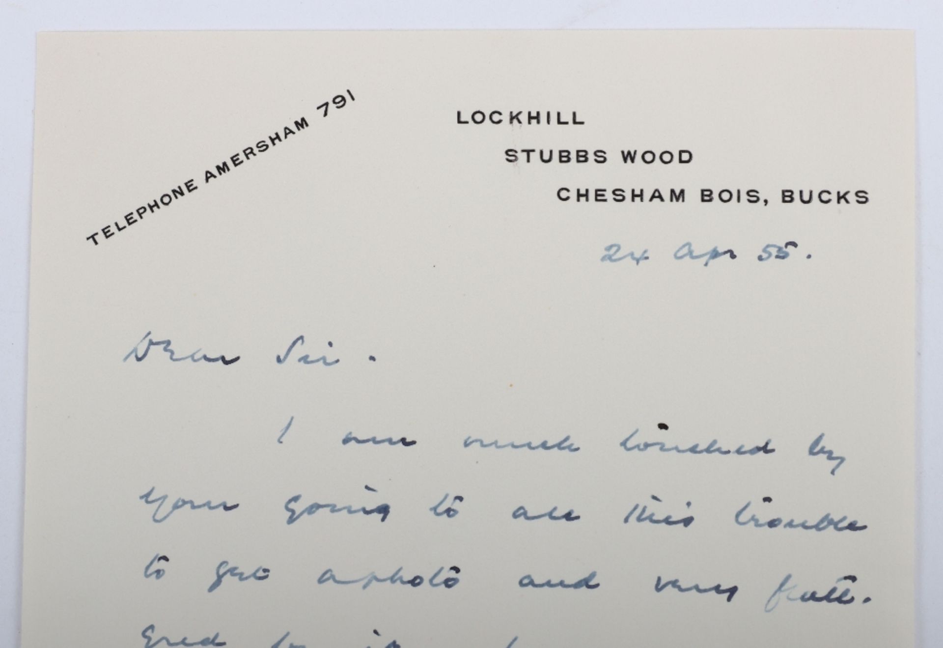 Signed Letter by Brigadier Lorne Campbell VC - Image 2 of 6