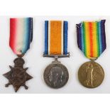 Great War Medal Trio 1st Football Battalion Middlesex Regiment, Who Was Killed in Action on the Atta