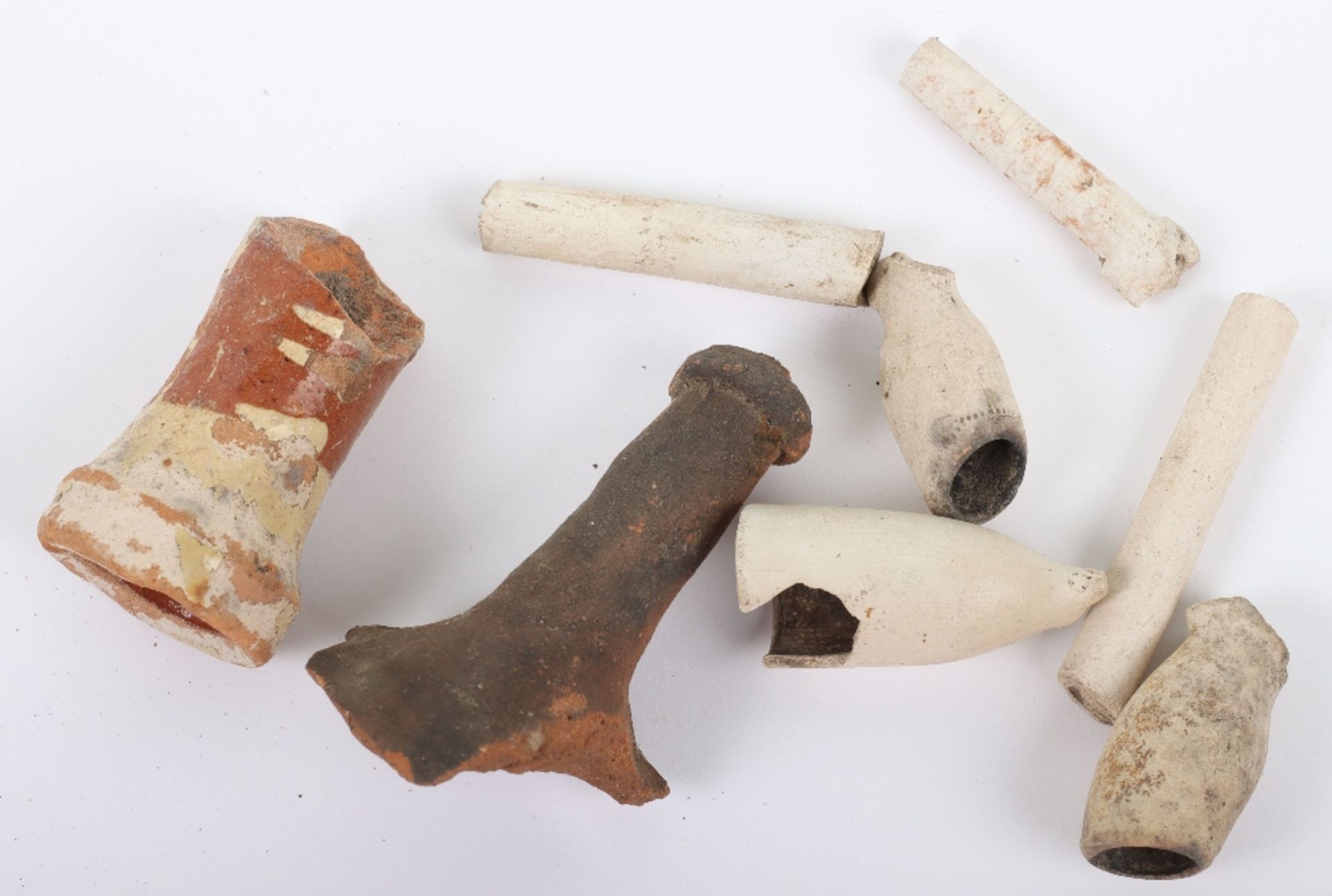 Grouping of Clay Pipe Pieces Excavated from Waterloo Battlefield - Image 2 of 2