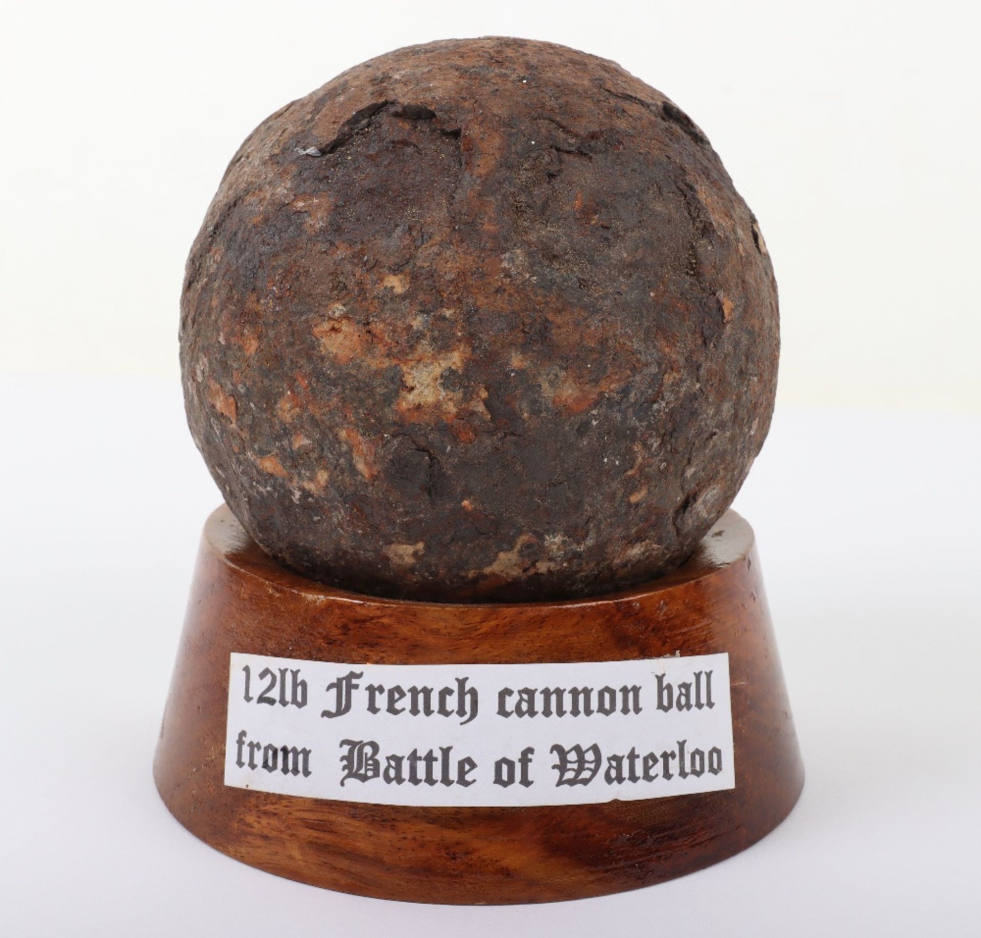 Battle of Waterloo Battlefield Excavated 12lb French Cannon Ball - Image 2 of 3