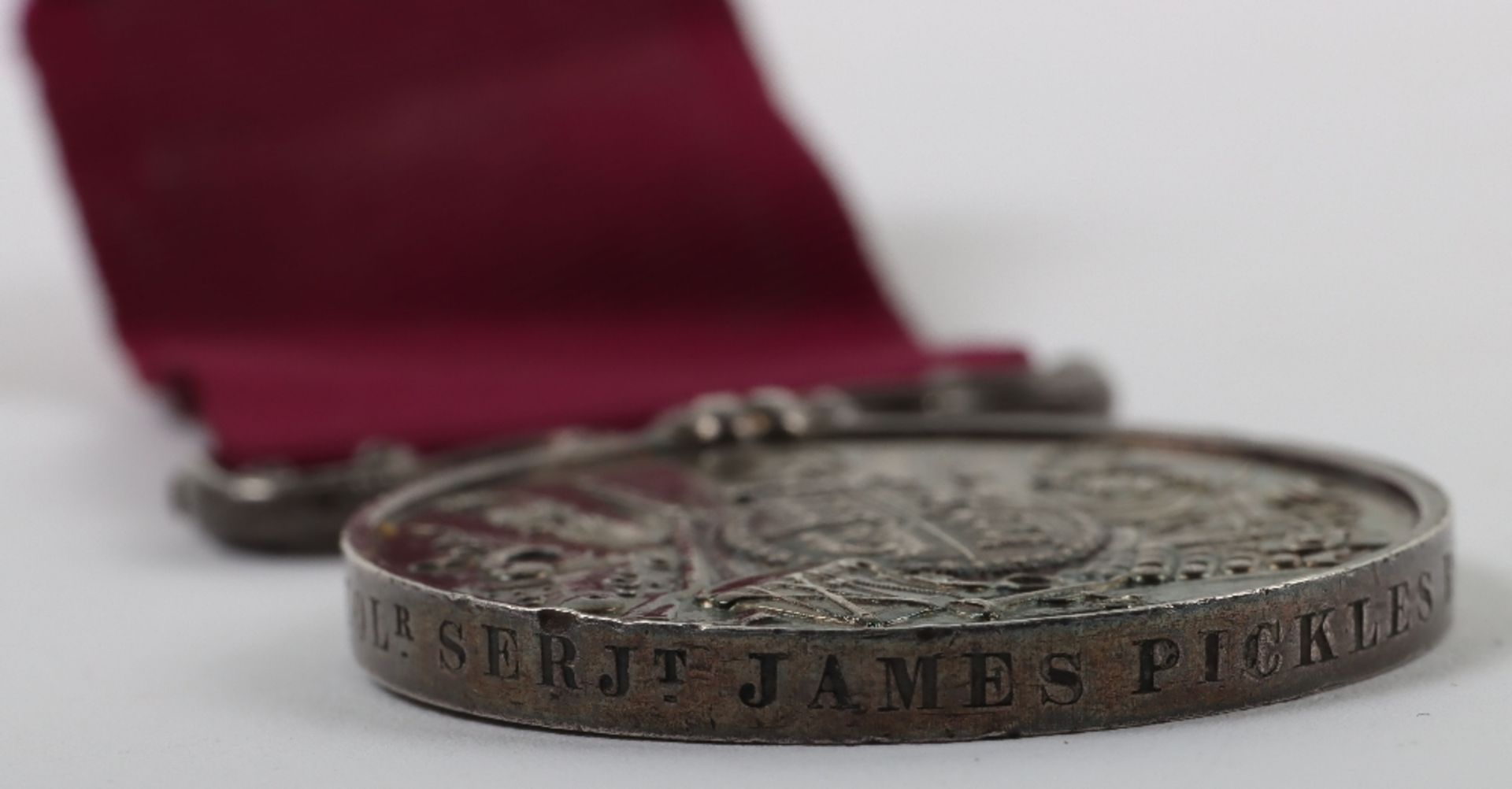 An Interesting Pair of Victorian Army Long Service Medals Both Issued to a Sergeant James Pickles in - Bild 3 aus 3