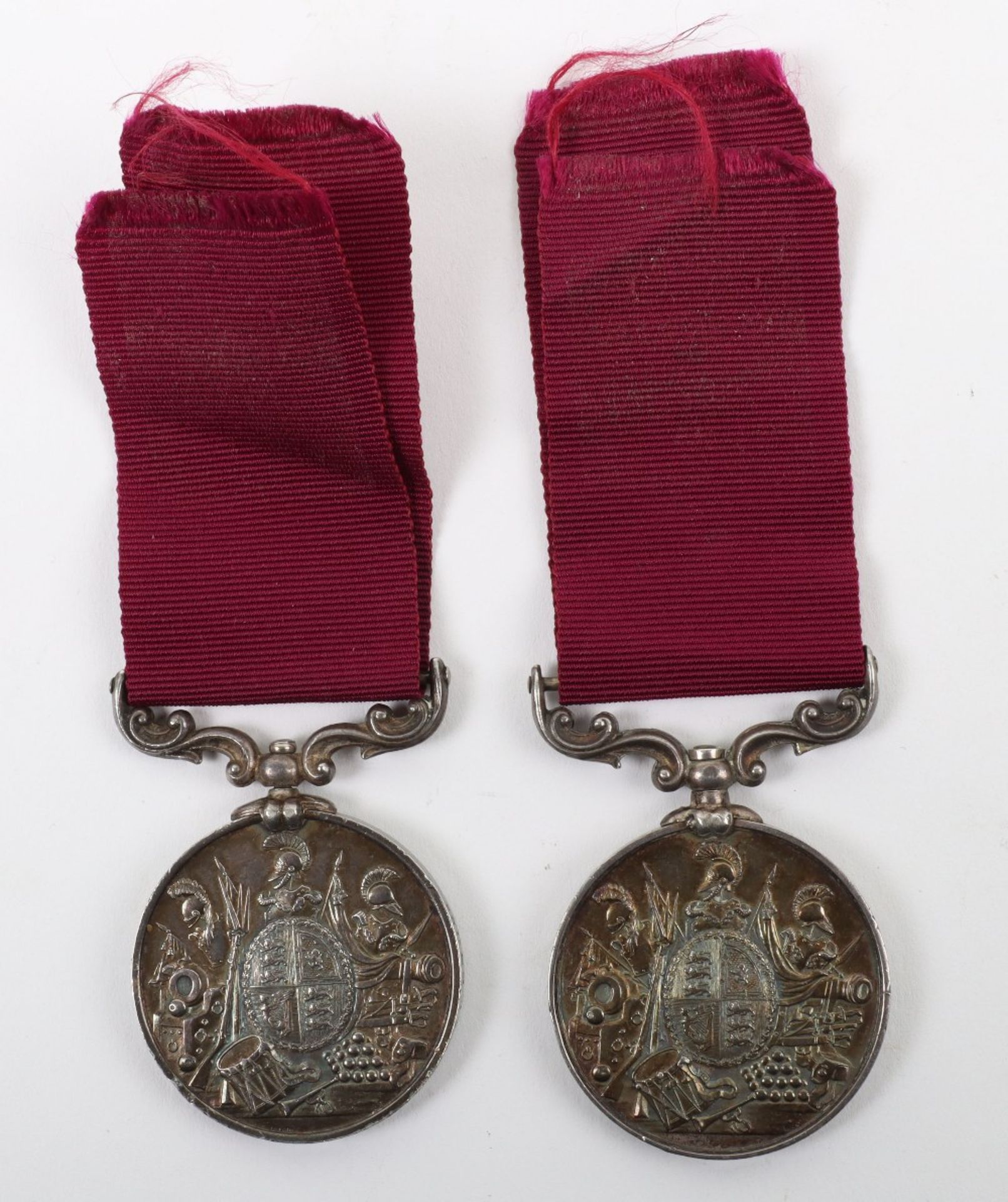 An Interesting Pair of Victorian Army Long Service Medals Both Issued to a Sergeant James Pickles in