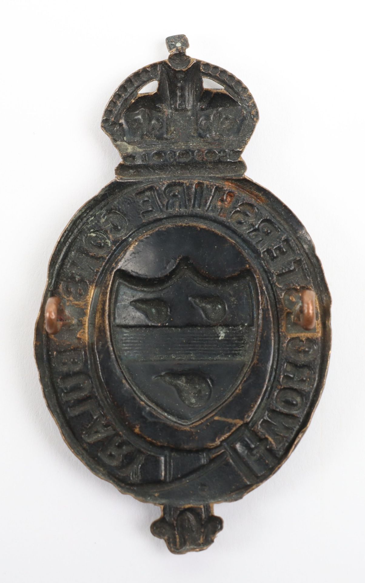 Kings Crown Worcestershire Constabulary Helmet Plate, post 1902 - Image 2 of 2