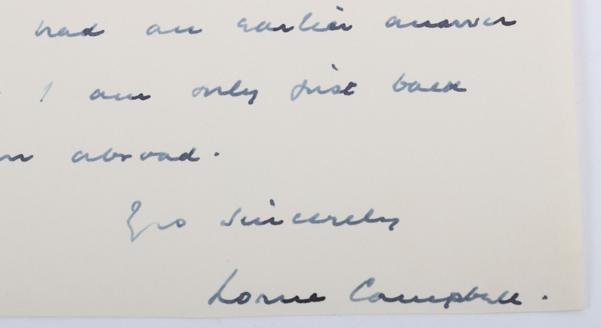 Signed Letter by Brigadier Lorne Campbell VC - Image 5 of 6