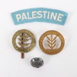 Palestine Regiment Cap Badge and Insignia Grouping