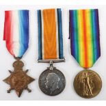 An Interesting First World War Trio of Medals to the 7th Battalion Durham Light Infantry For a Priva