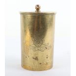 Fine Quality WW1 Trench Art Gong from a 1915 Dated Canadian 18pdr Shell of the 1st General Headquart