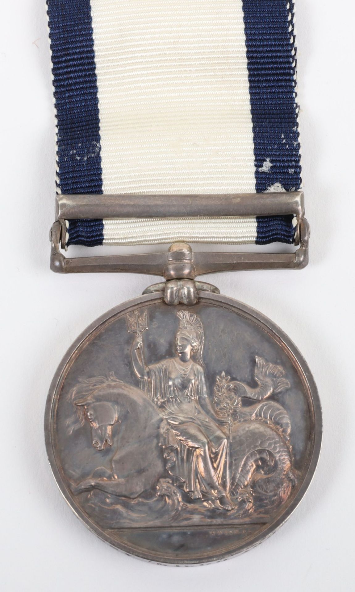 Naval General Service Medal 1793-1840 Awarded to Assistant Surgeon Robert Dobie for the Action on th - Bild 3 aus 3
