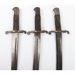 3x British 1856 Pattern Enfield Type Yataghan Bayonets