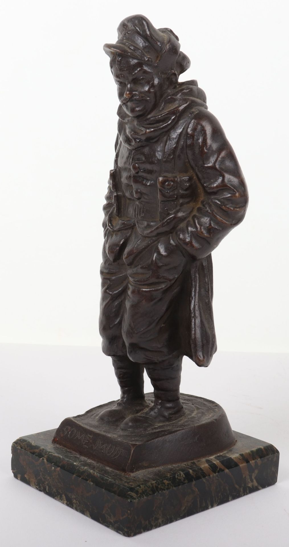 Bronze Figure of a WW1 British Tommy in the Bruce Bairnsfather “Old Bill” Style - Image 7 of 8