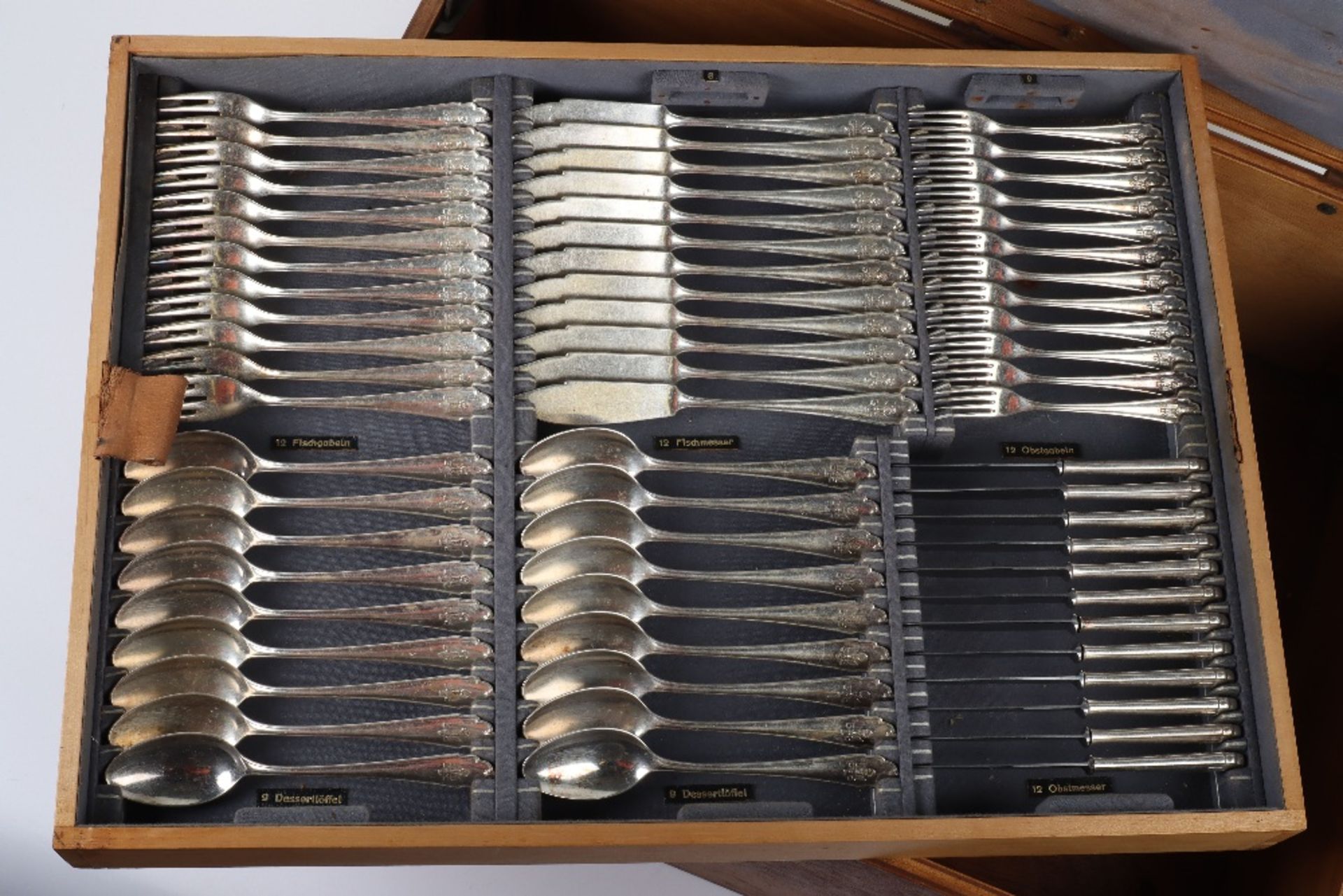 Cased Canteen of Formal Pattern NSDAP Cutlery Liberated From German Embassy in Spain - Image 25 of 34