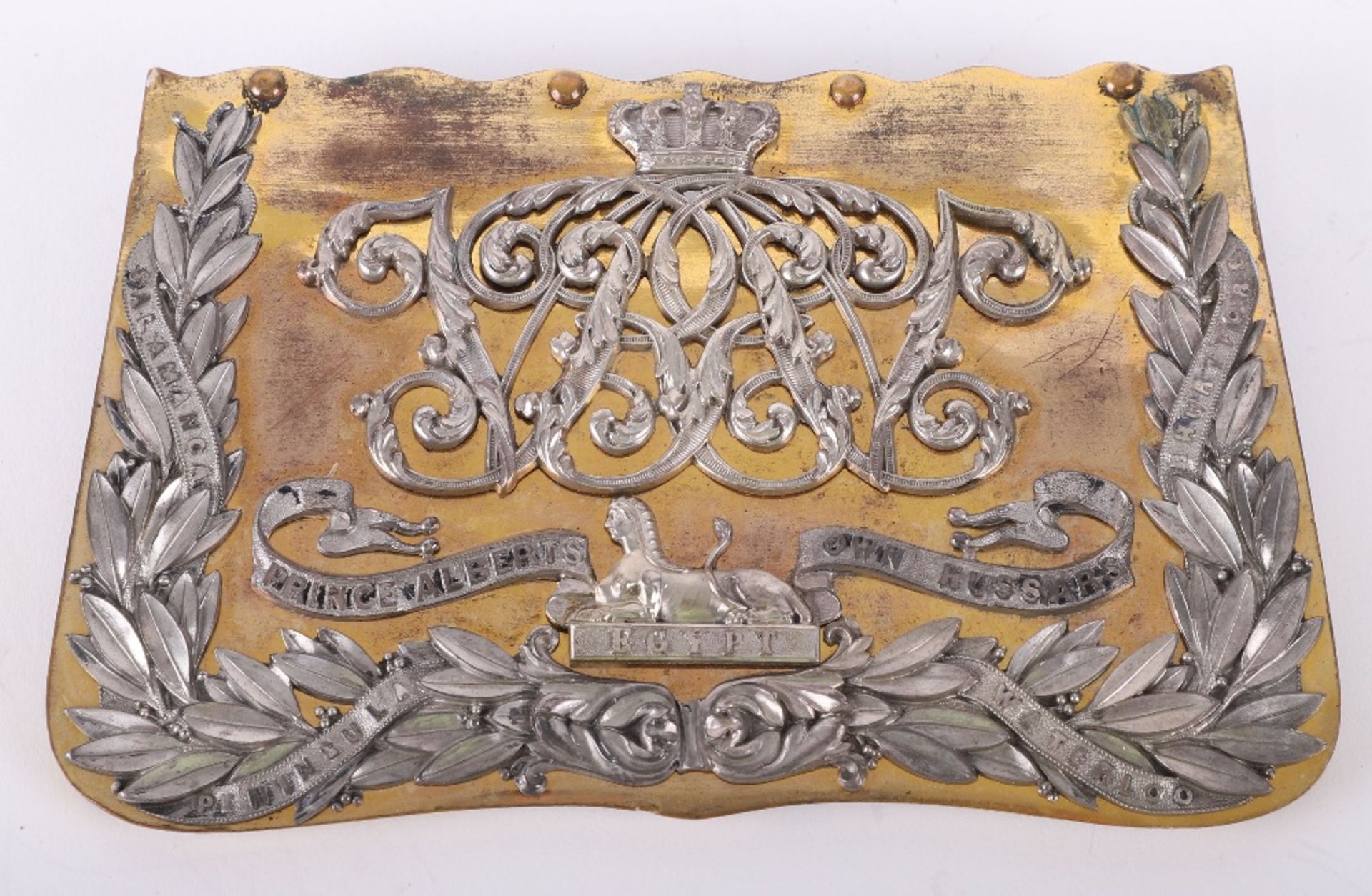 Pre 1855 Officer’s Pouch Flap of the 11th Prince Albert’s Own Hussars - Image 2 of 4