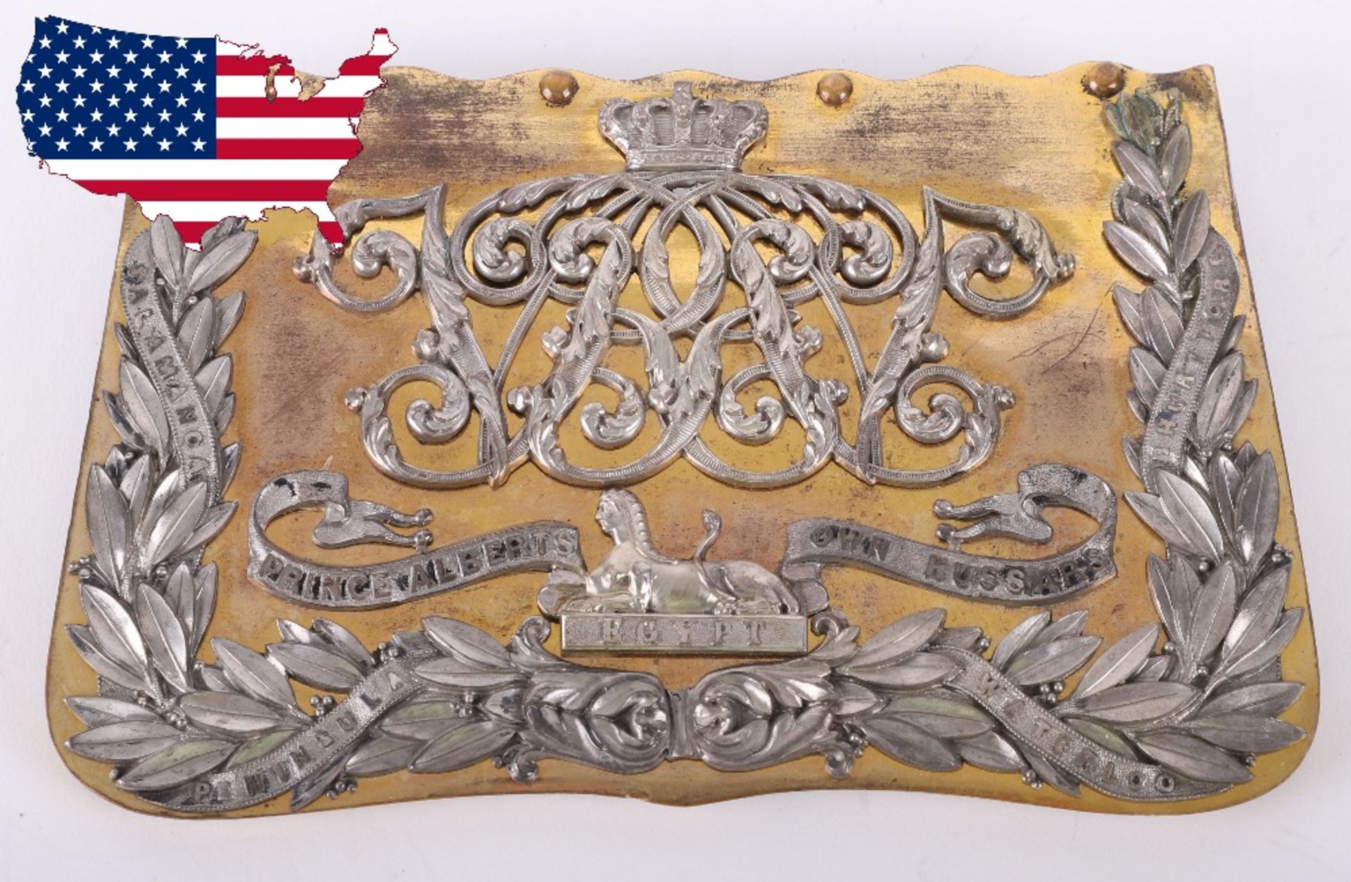 Pre 1855 Officer’s Pouch Flap of the 11th Prince Albert’s Own Hussars
