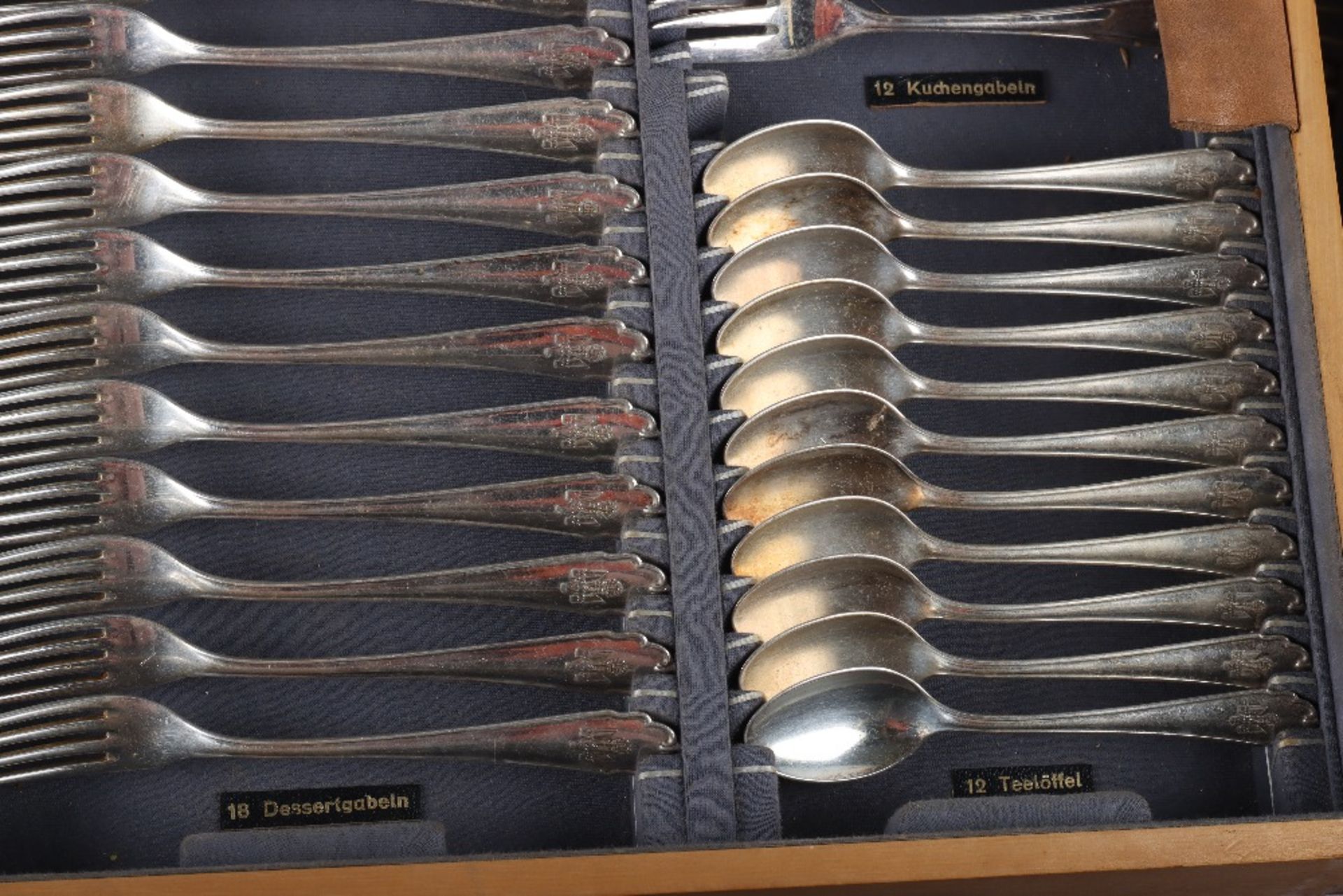 Cased Canteen of Formal Pattern NSDAP Cutlery Liberated From German Embassy in Spain - Image 21 of 34