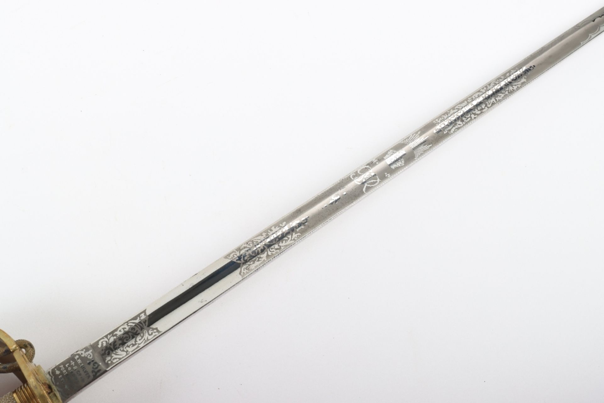 British George VI Naval Officers Sword by S W Silver and Co - Image 9 of 14