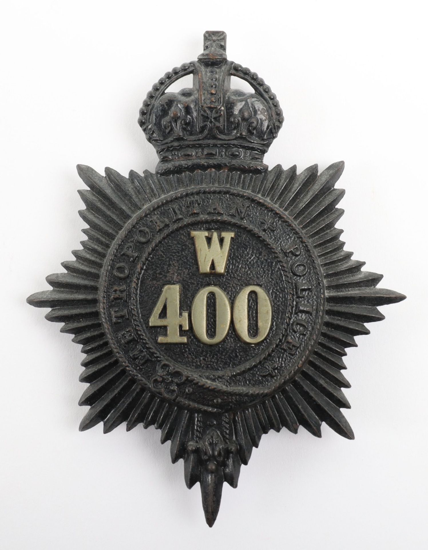 Metropolitan Police Helmet Plate ’W’ Division Clapham