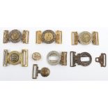 Grouping of British Victorian and Later Waistbelt Clasp Pieces