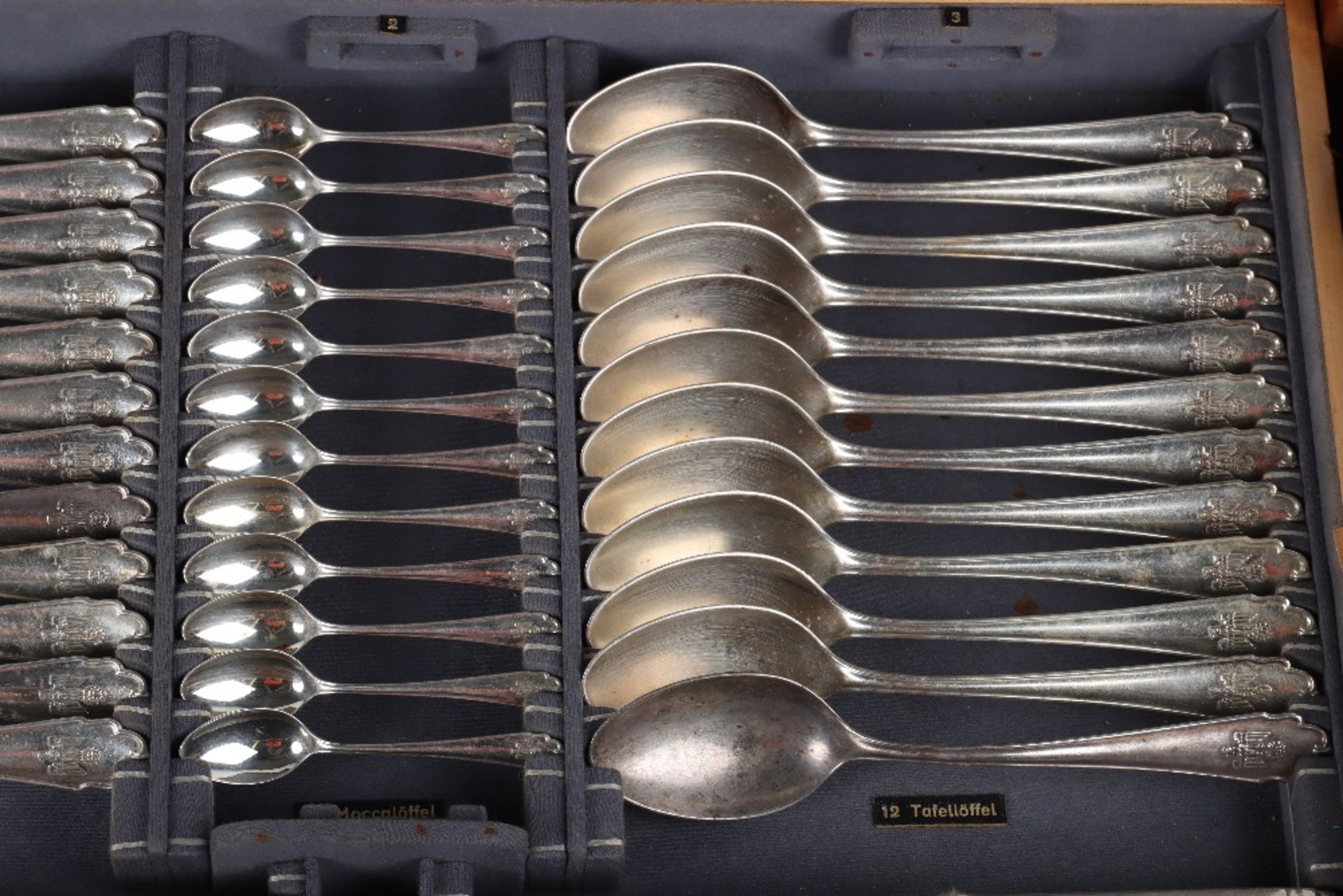 Cased Canteen of Formal Pattern NSDAP Cutlery Liberated From German Embassy in Spain - Image 14 of 34