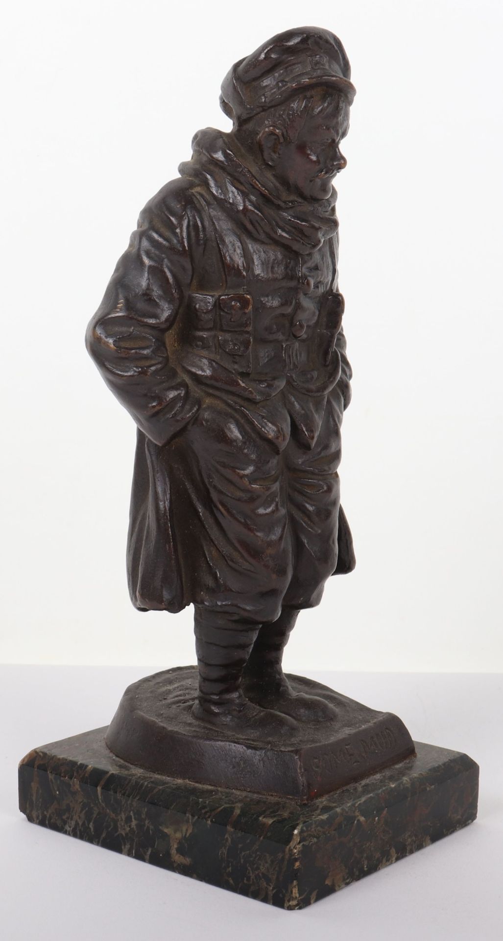 Bronze Figure of a WW1 British Tommy in the Bruce Bairnsfather “Old Bill” Style - Image 3 of 8