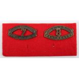 WW1 7th & 8th City (Pals) Battalions Manchester Regiment Shoulder Titles