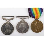 Fine First World War Distinguished Conduct Medal Group of Three Awarded to a Stretcher Bearer in the