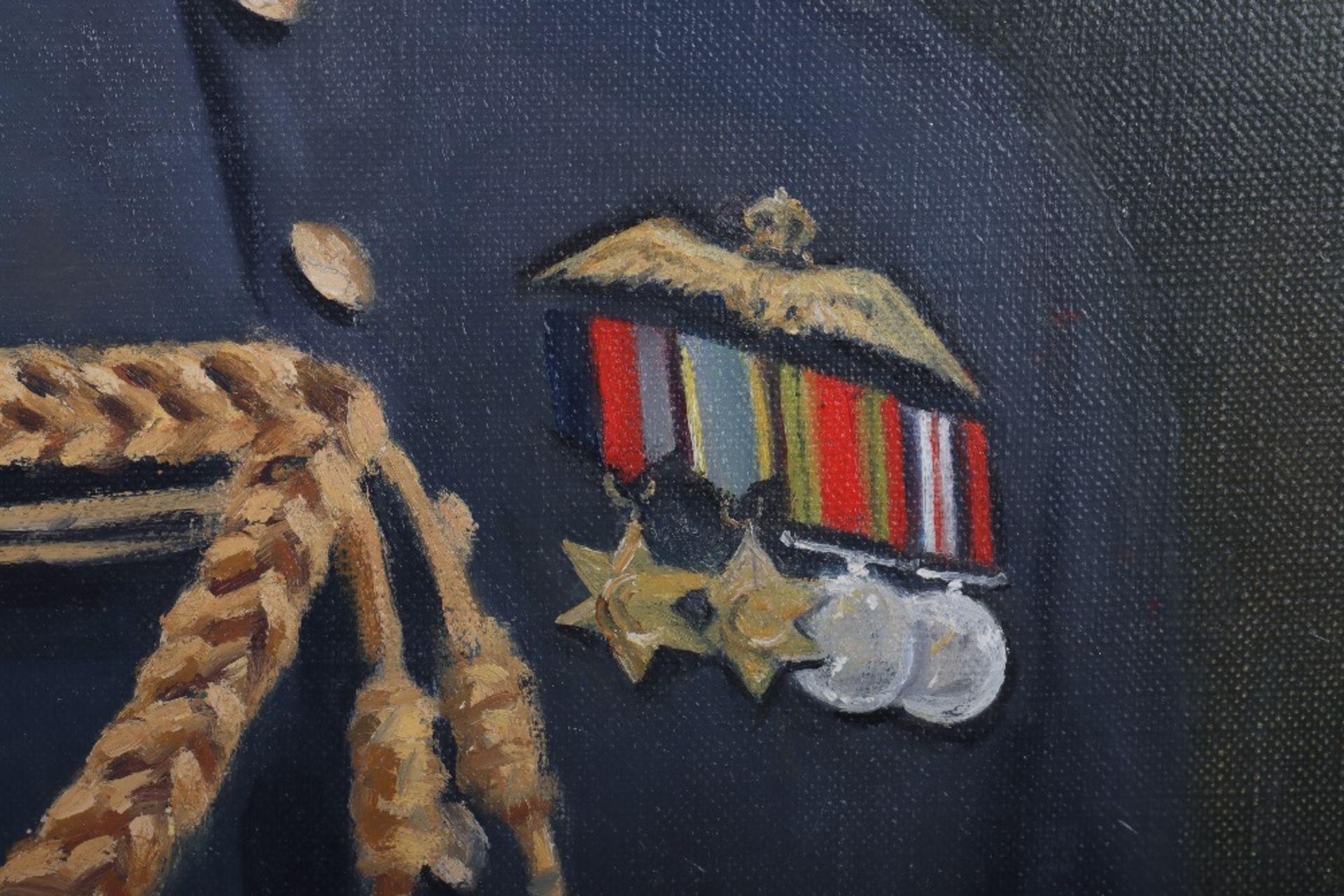 Oil Painting of Royal Air Force Officer in Full Parade Dress - Image 4 of 9