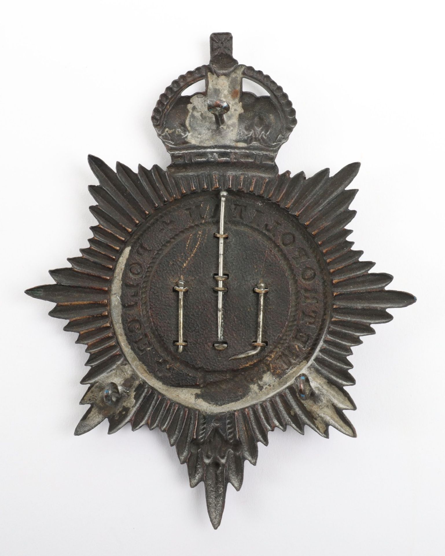 Metropolitan Police Helmet Plate ’W’ Division Clapham - Image 2 of 2